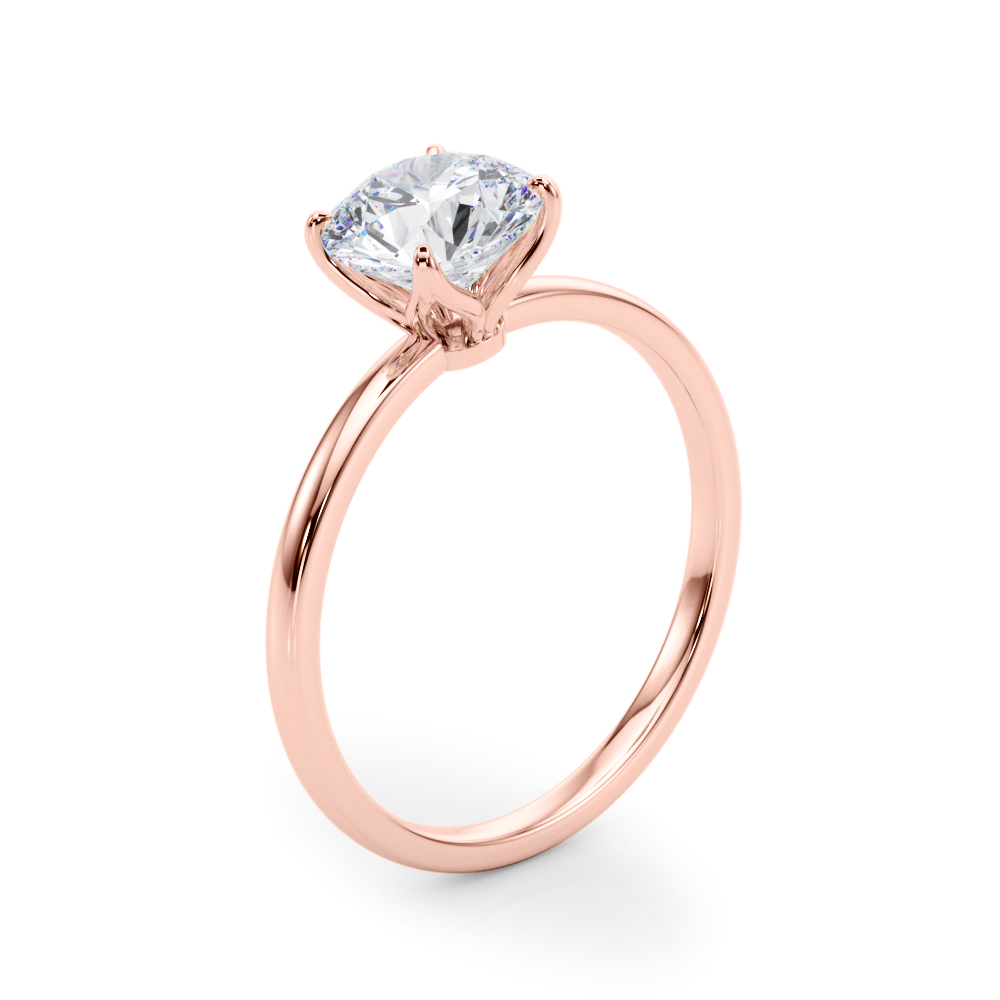 The Lucille Solitaire Engagement Ring, angled view