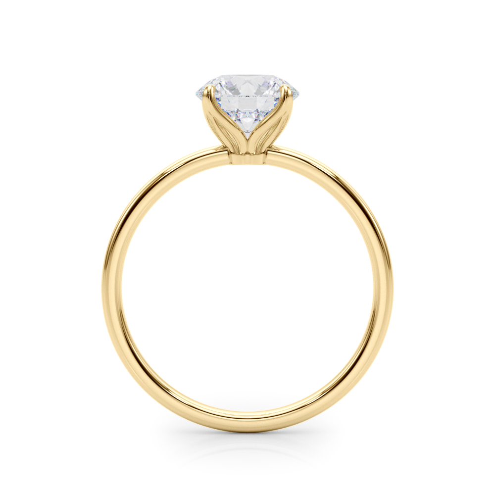 The Lucille Solitaire Engagement Ring, side view