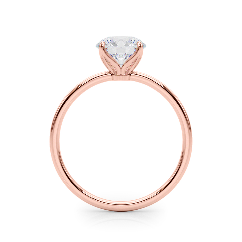 The Lucille Solitaire Engagement Ring, side view