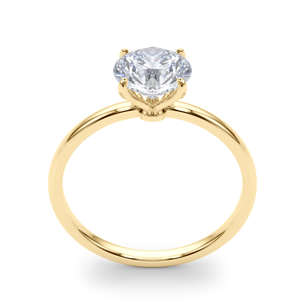 The Lucille Solitaire Engagement Ring, upright view