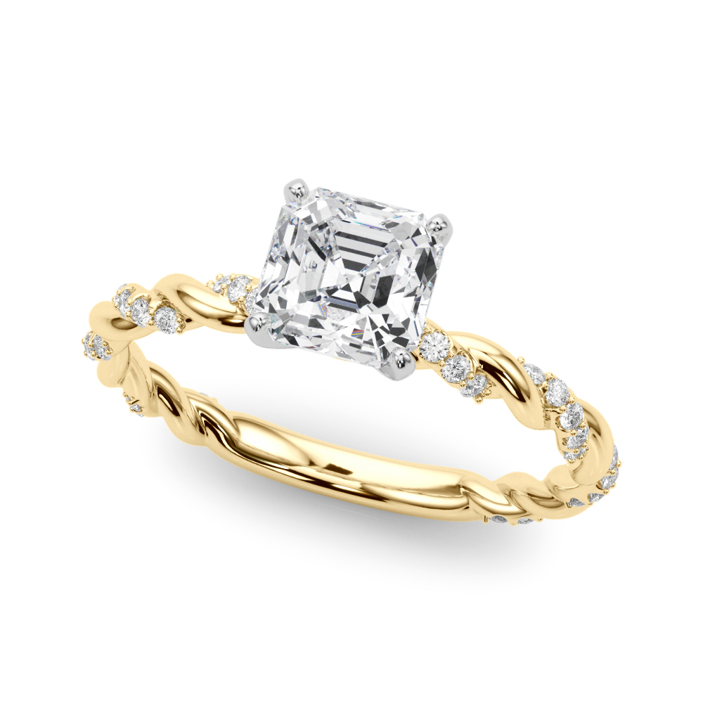 Twisted Rope Style Engagement Ring