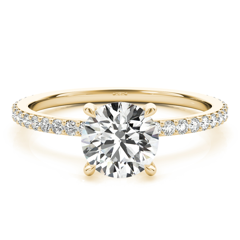 The Jane Hidden Halo Engagement Ring, set view