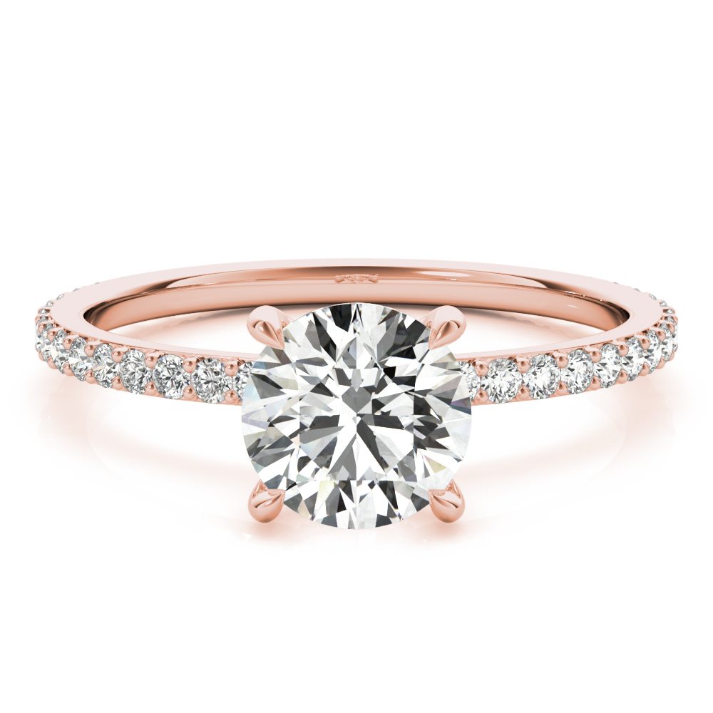 The Jane Hidden Halo Engagement Ring, set view