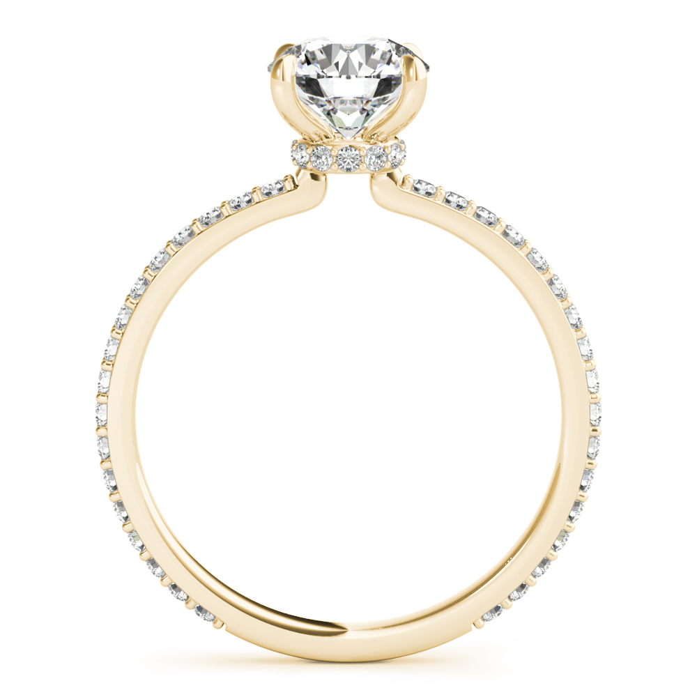 The Jane Hidden Halo Engagement Ring, side view