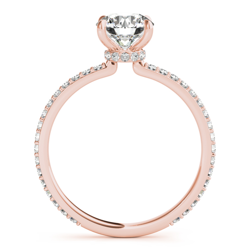The Jane Hidden Halo Engagement Ring, side view