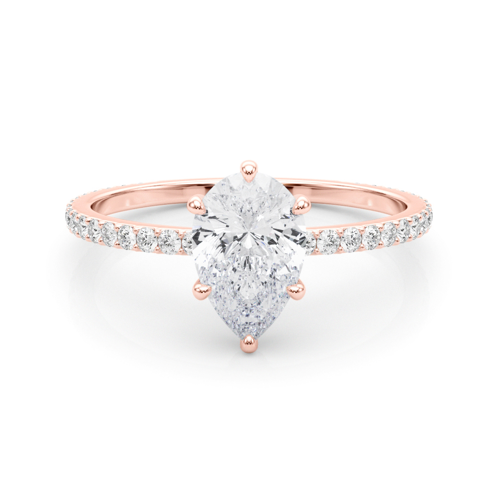 The Catherine Hidden Halo Engagement Ring, set view