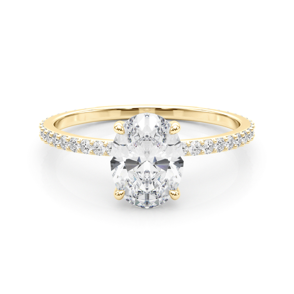 The Bridget Hidden Halo Engagement Ring, set view