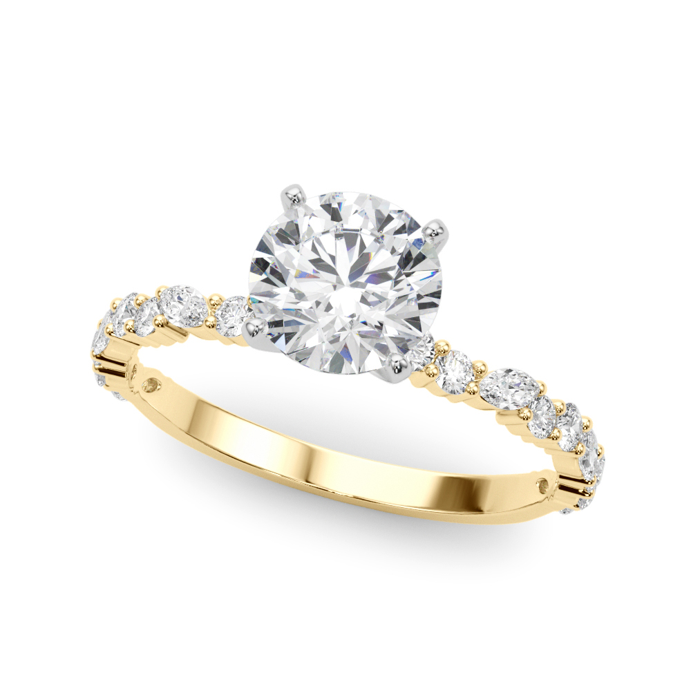 Shared Prong Engagement Ring