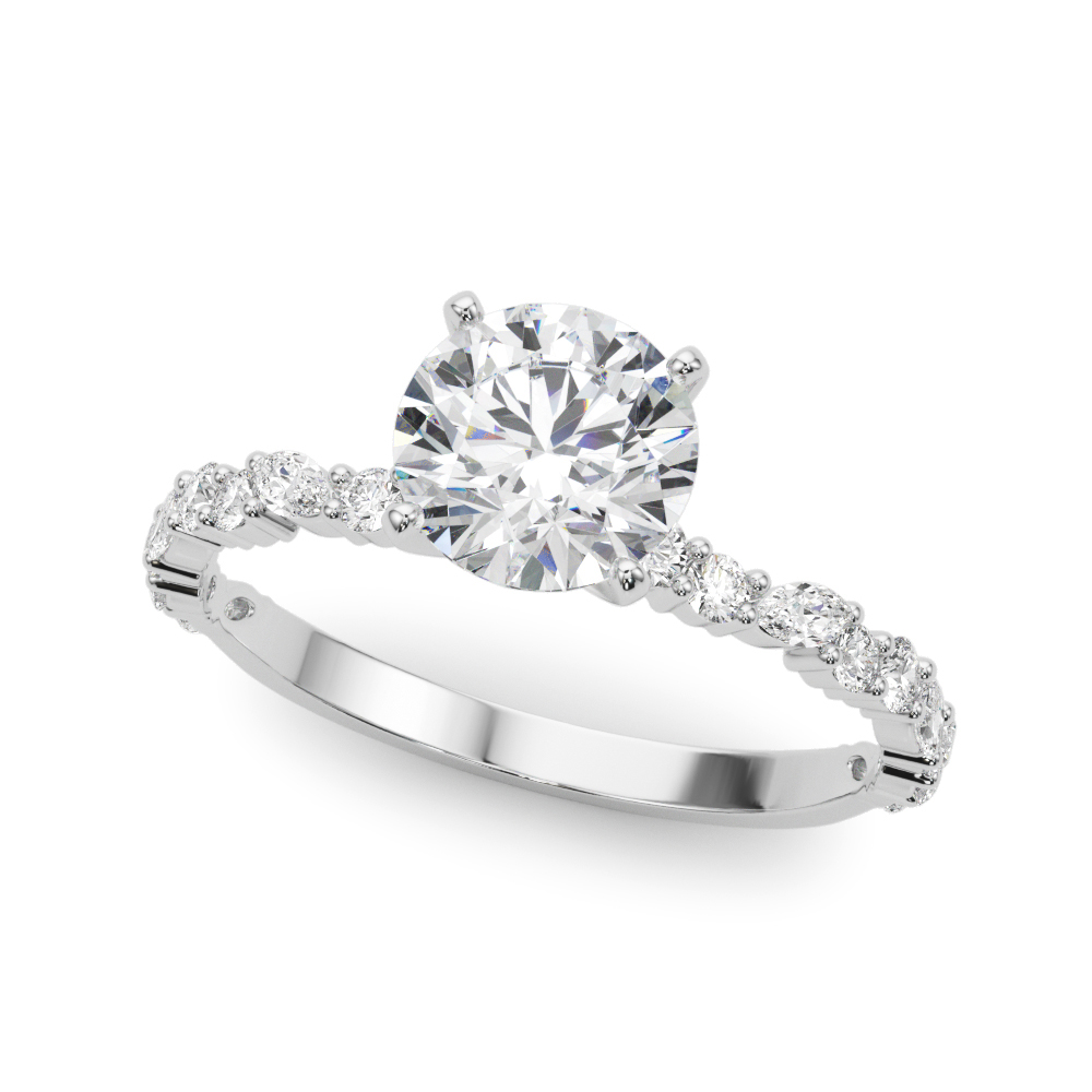 Shared Prong Engagement Ring
