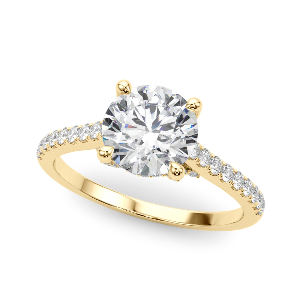 The Esther Hidden Halo Engagement Ring, front view