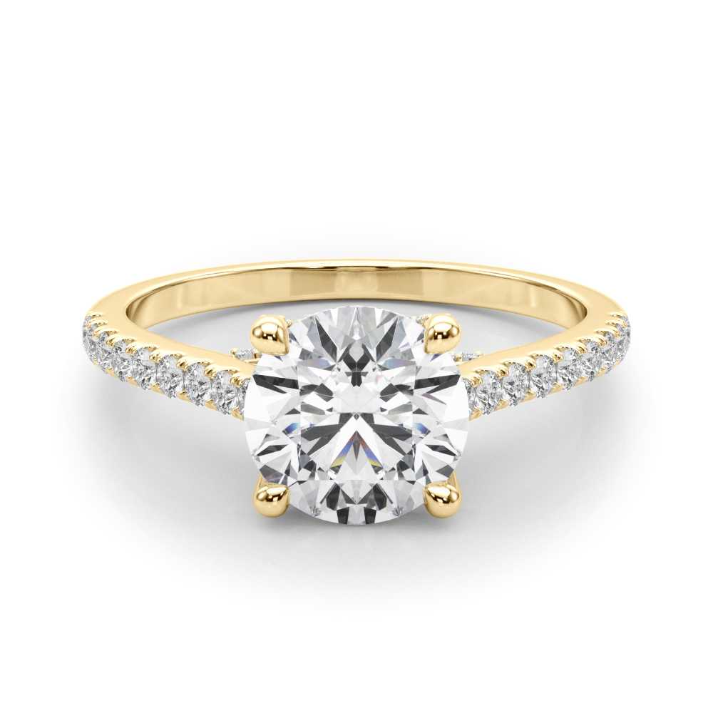 The Esther Hidden Halo Engagement Ring, set view