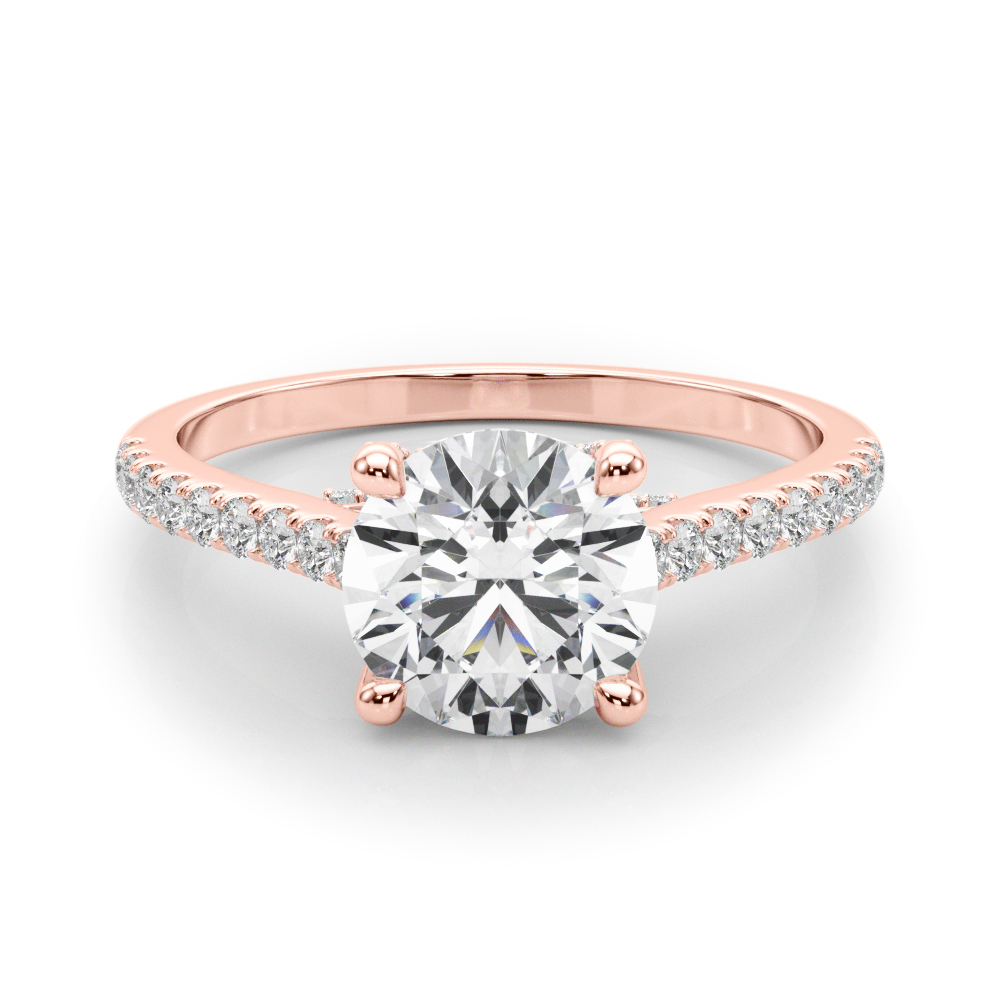 The Esther Hidden Halo Engagement Ring, set view