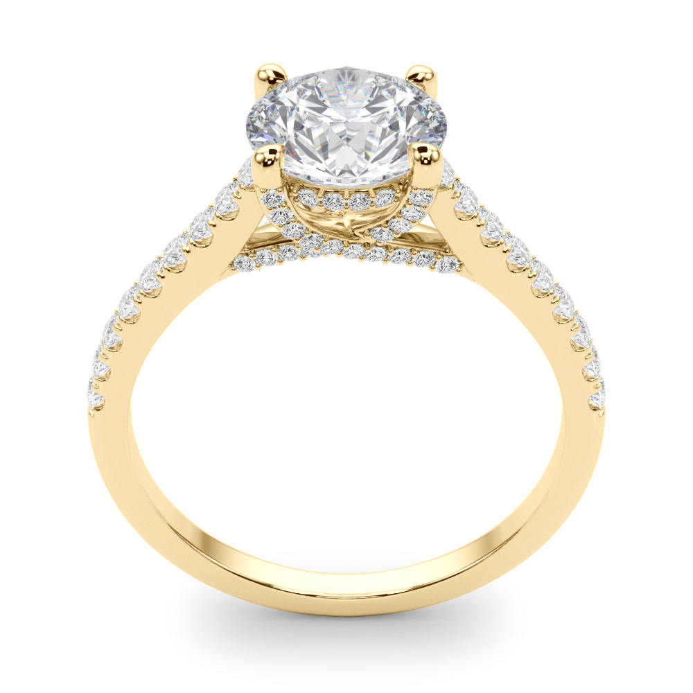 The Esther Hidden Halo Engagement Ring, upright view
