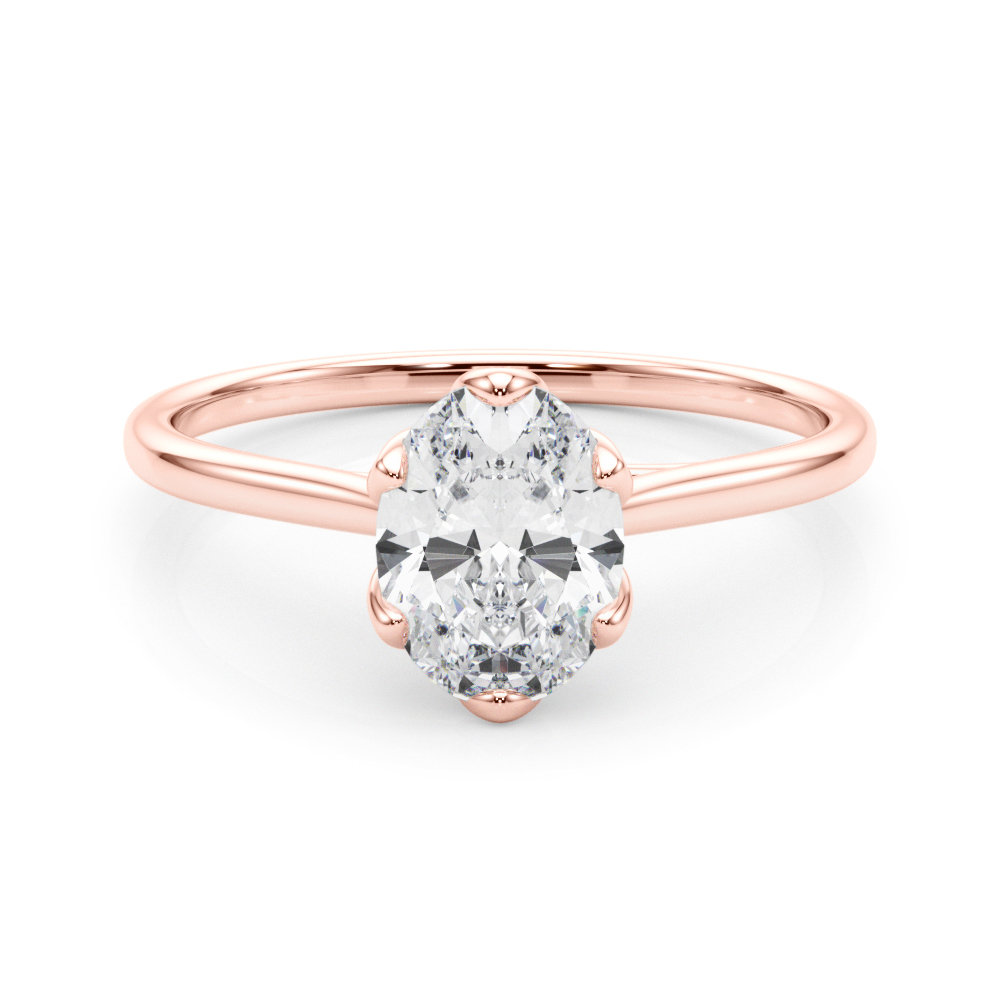 The Adeline Solitaire Engagement Ring, set view