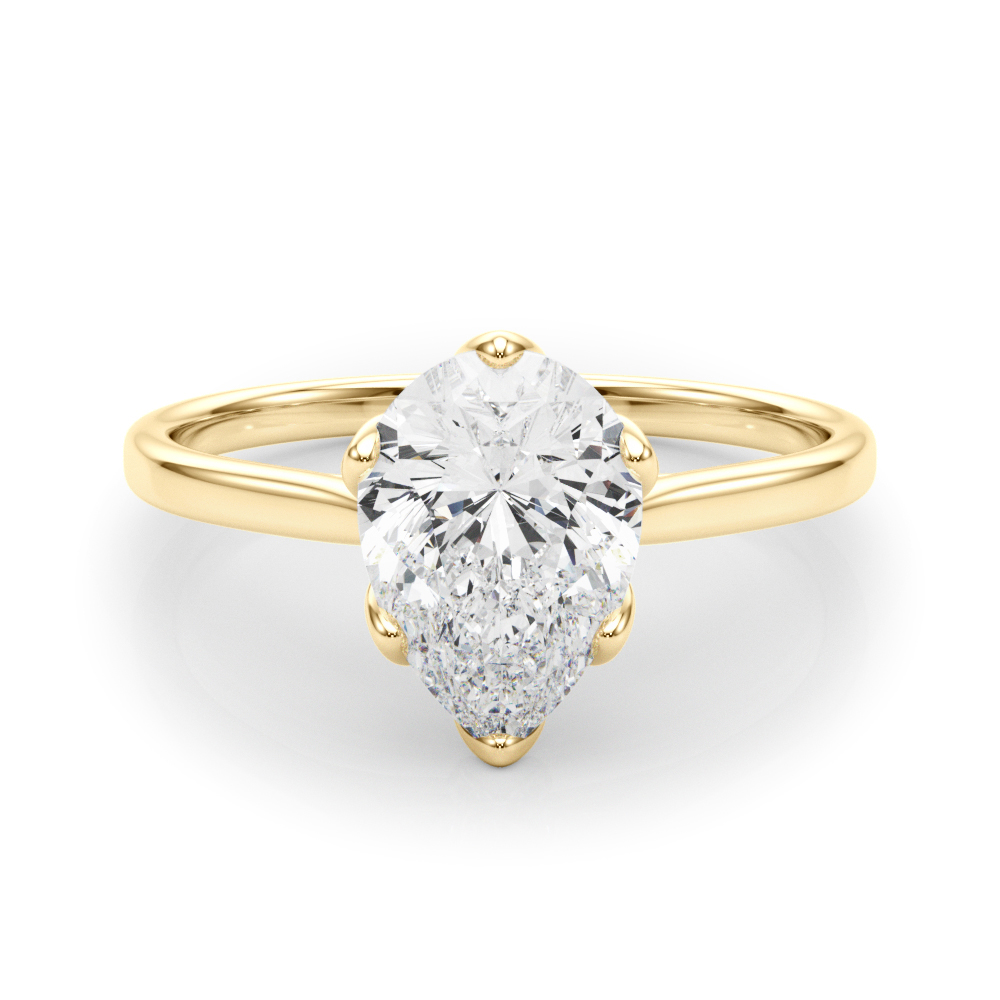 The Diana Solitaire Engagement Ring, set view