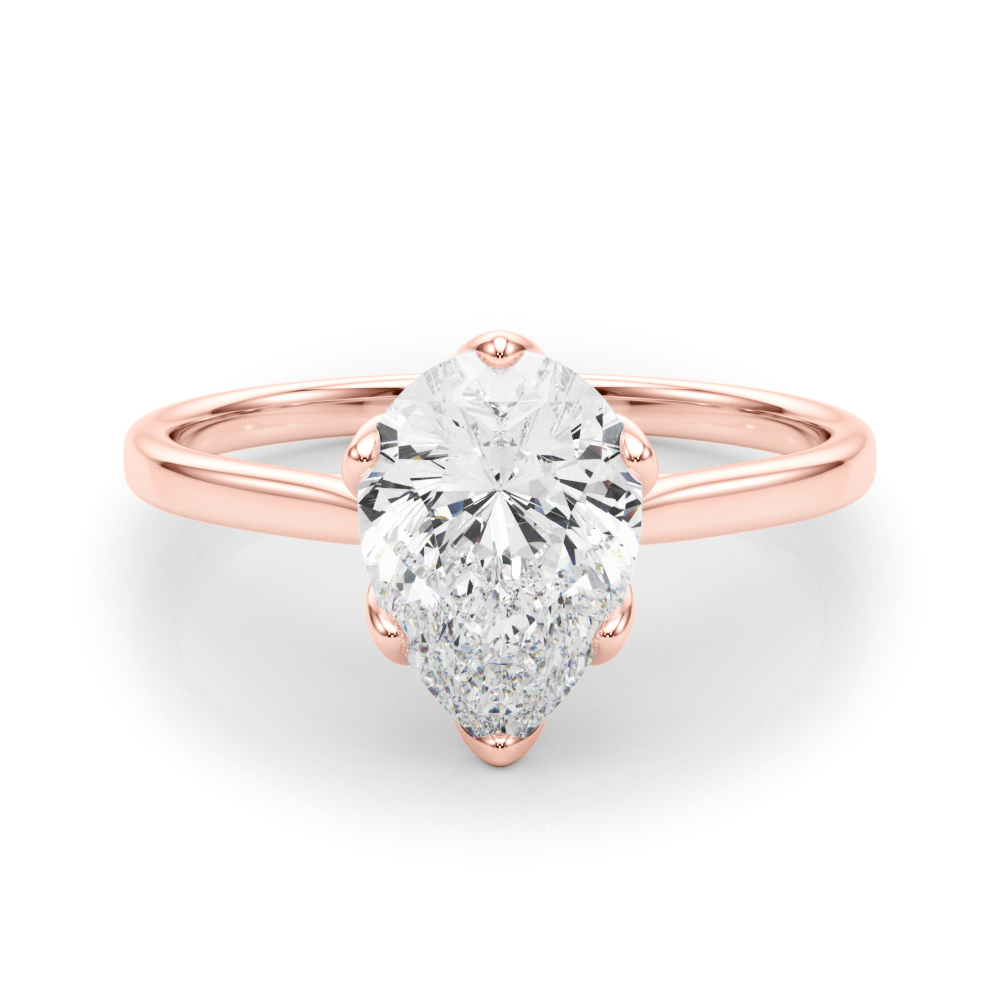 The Diana Solitaire Engagement Ring, set view