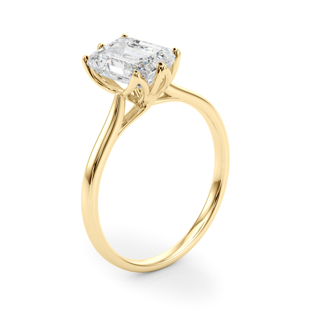 The Henrietta Solitaire Engagement Ring, angled view