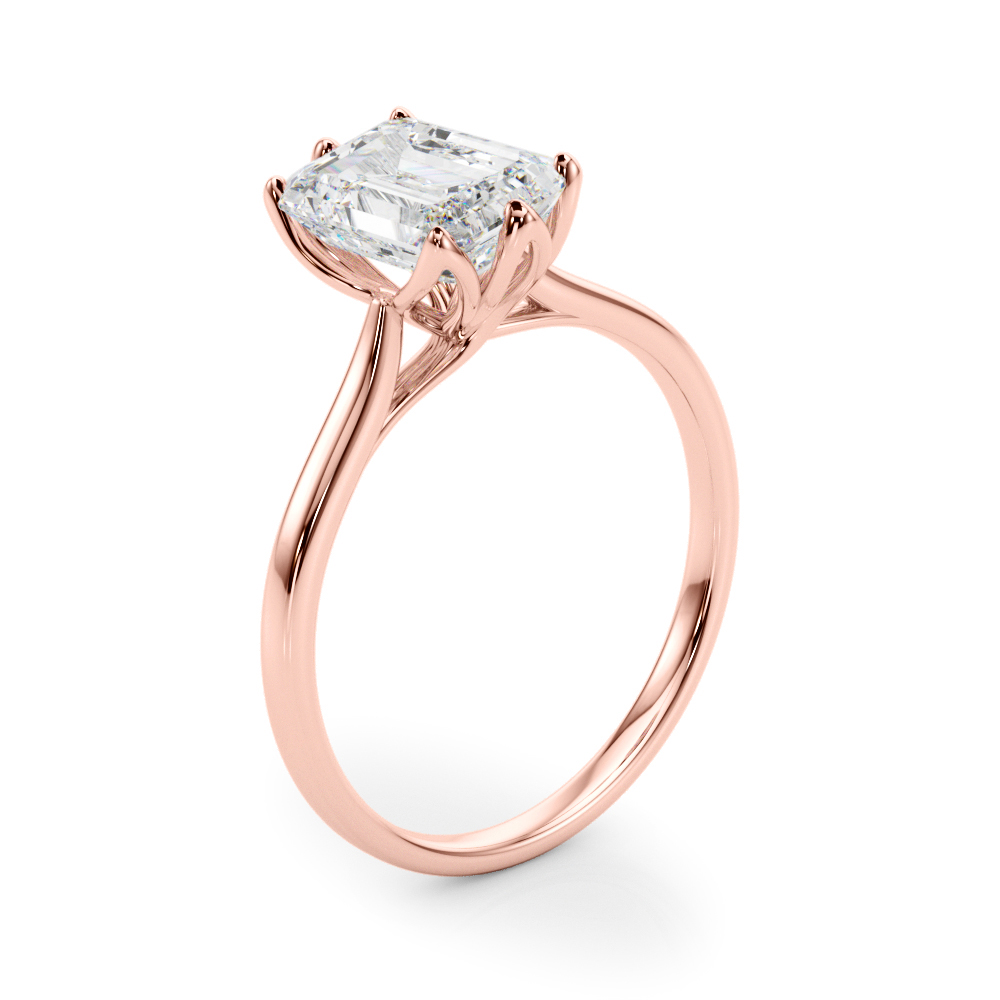 The Henrietta Solitaire Engagement Ring, angled view