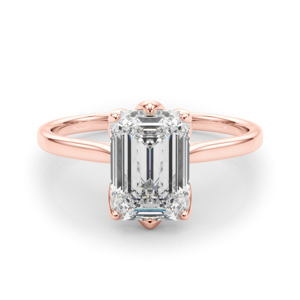 The Henrietta Solitaire Engagement Ring, set view