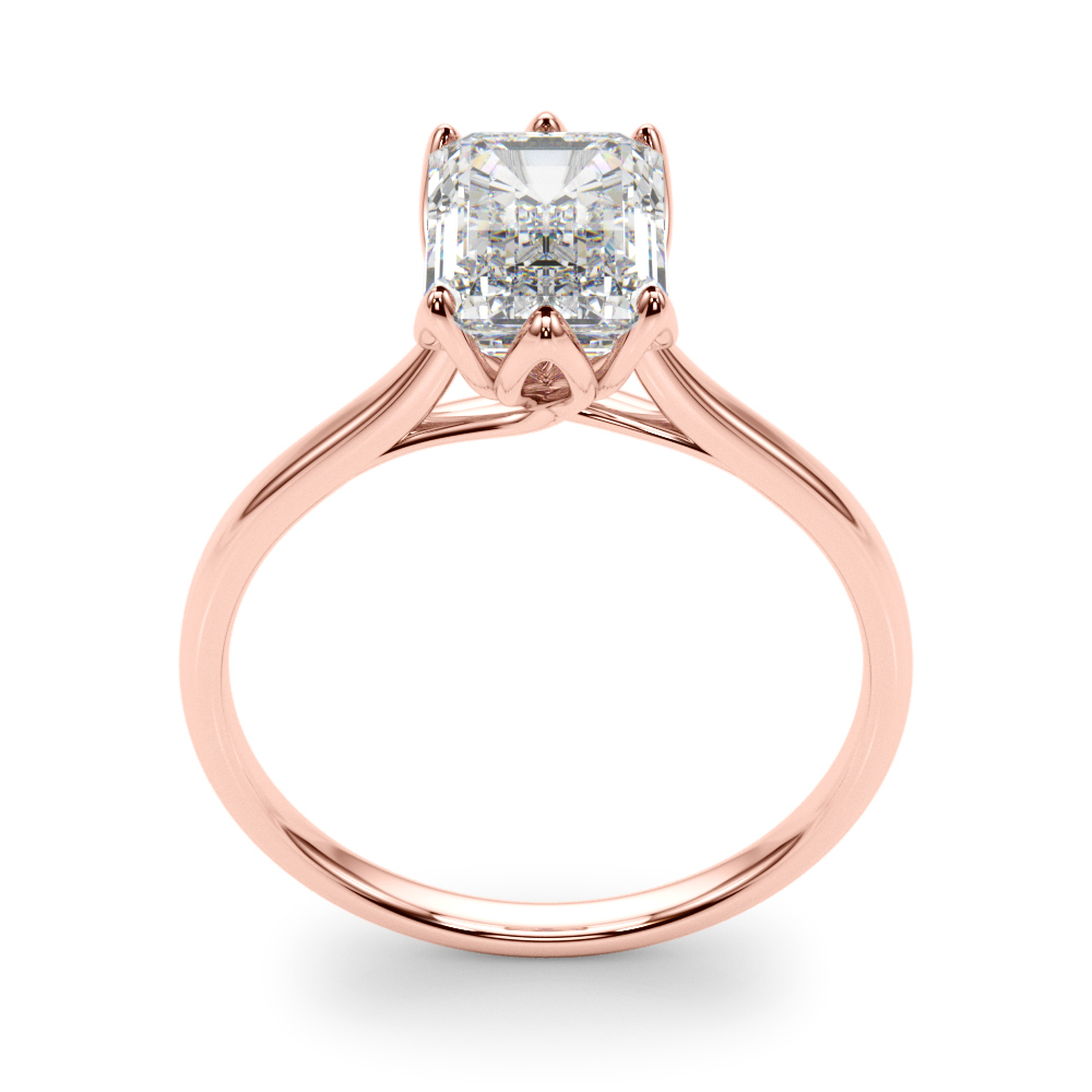 The Henrietta Solitaire Engagement Ring, upright view