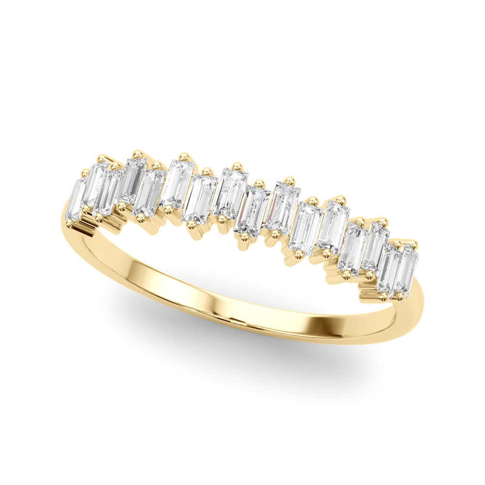 Fancy Shape Baguette Stackable Wedding Bands