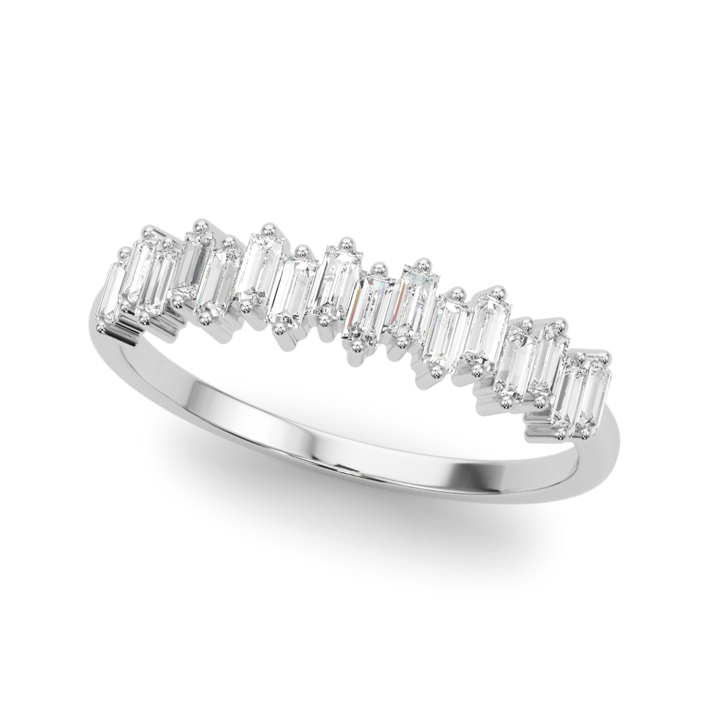 Fancy Shape Baguette Stackable Wedding Bands