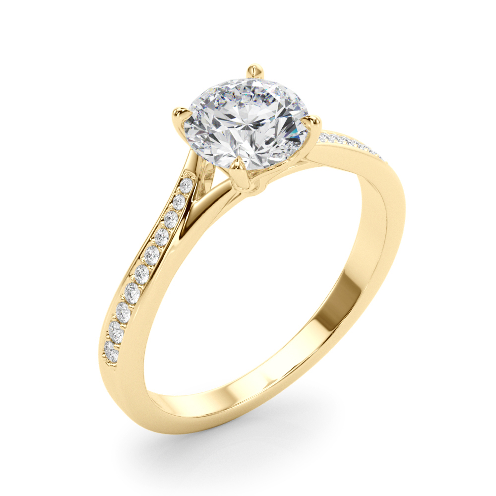 The Mila Bypass Engagement Ring, angled view