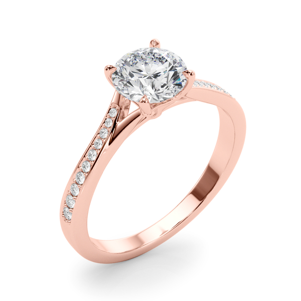 The Mila Bypass Engagement Ring, angled view
