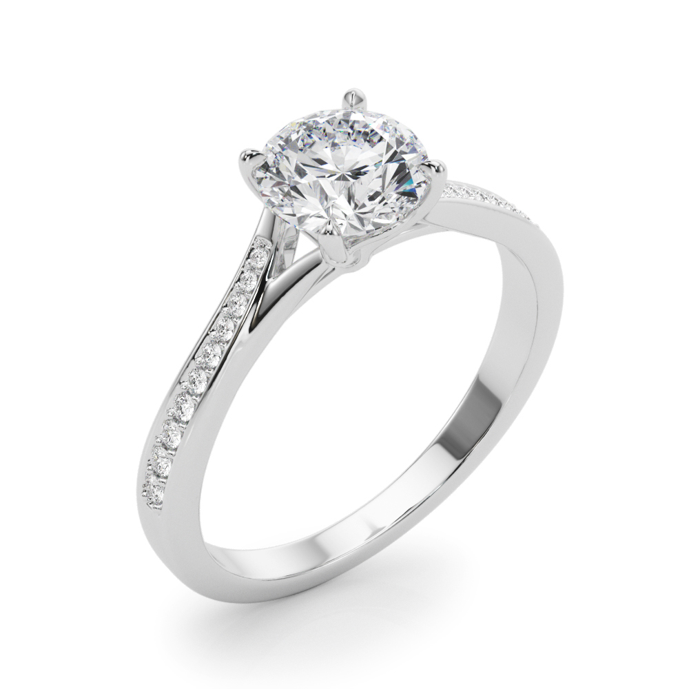 The Mila Bypass Engagement Ring, angled view