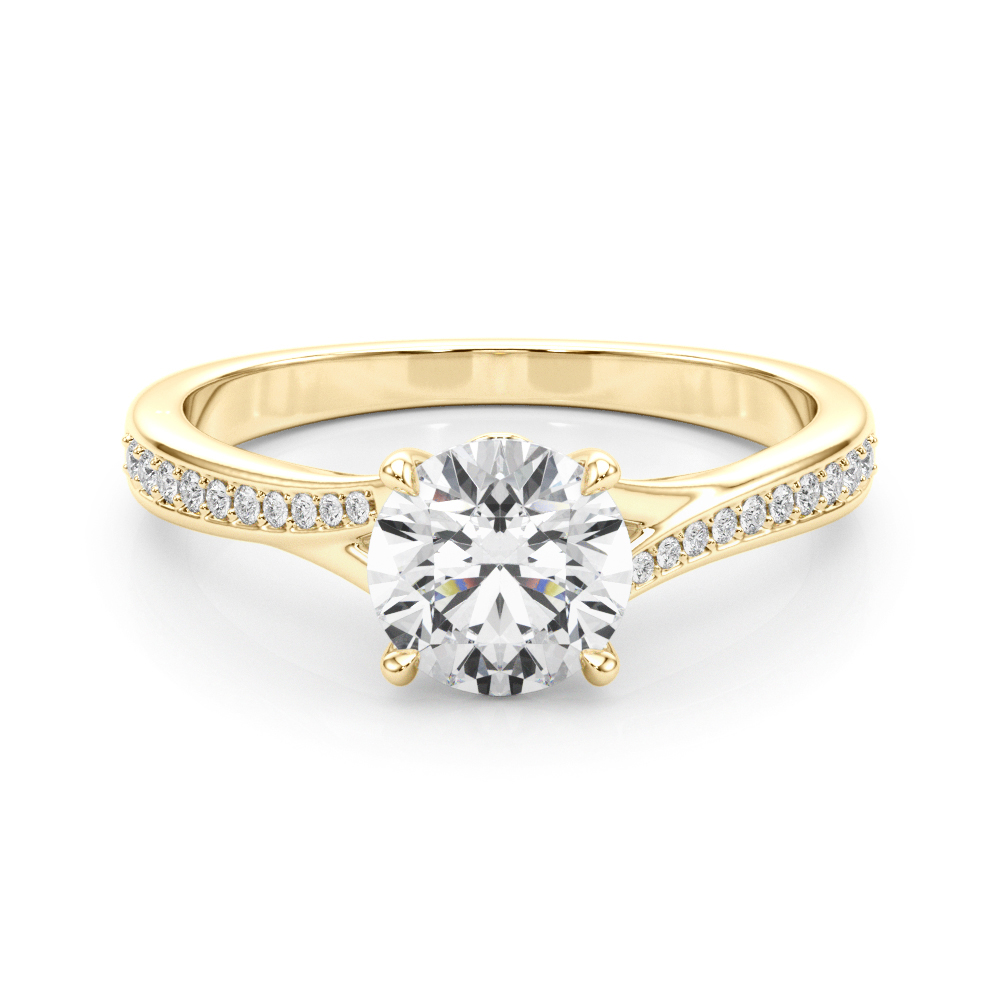 The Mila Bypass Engagement Ring, set view