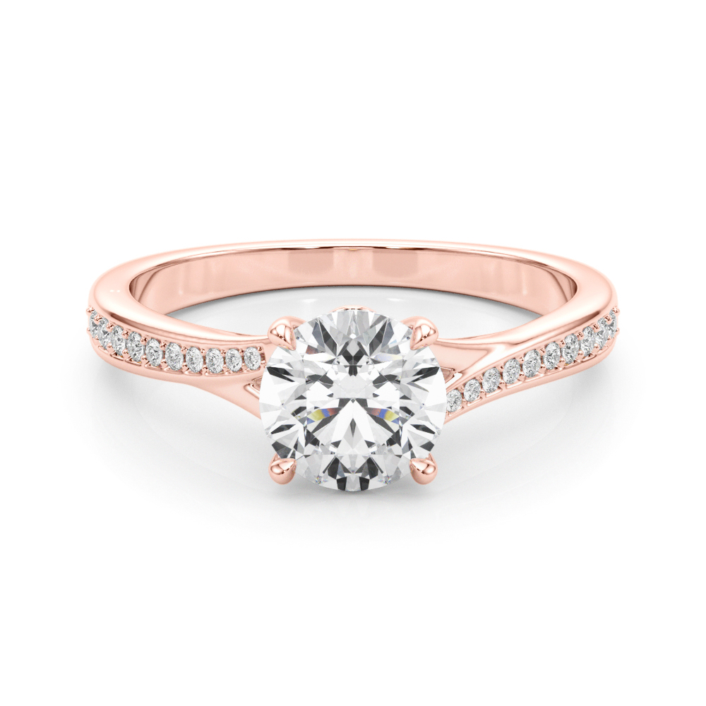 The Mila Bypass Engagement Ring, set view