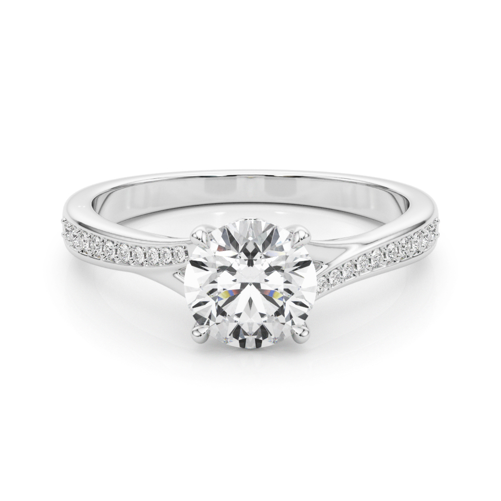 The Mila Bypass Engagement Ring, set view