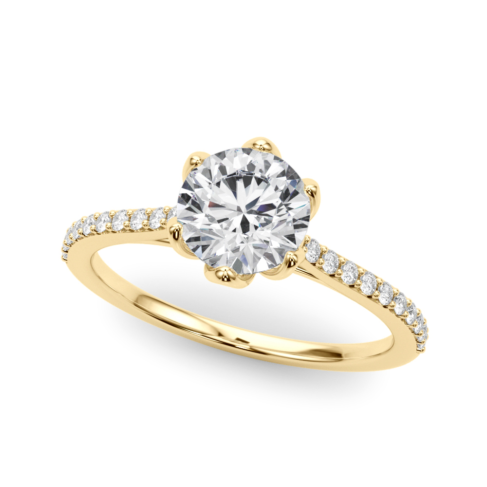 The Ramona Single-Row Engagement Ring, front view