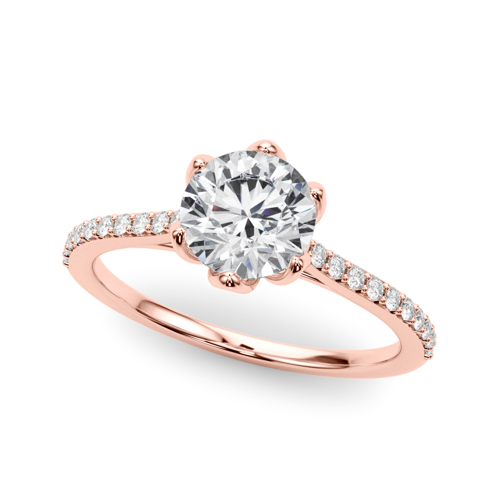 The Ramona Single-Row Engagement Ring, front view