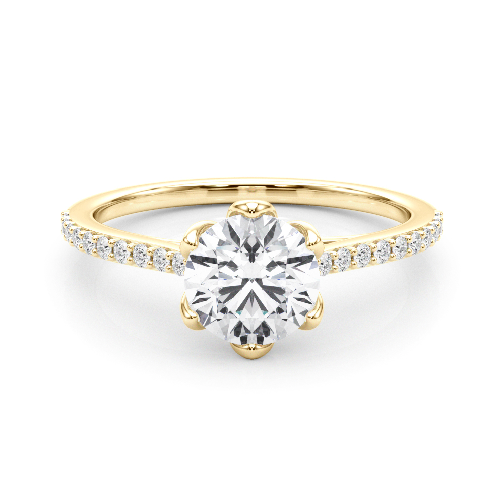 The Ramona Single-Row Engagement Ring, set view