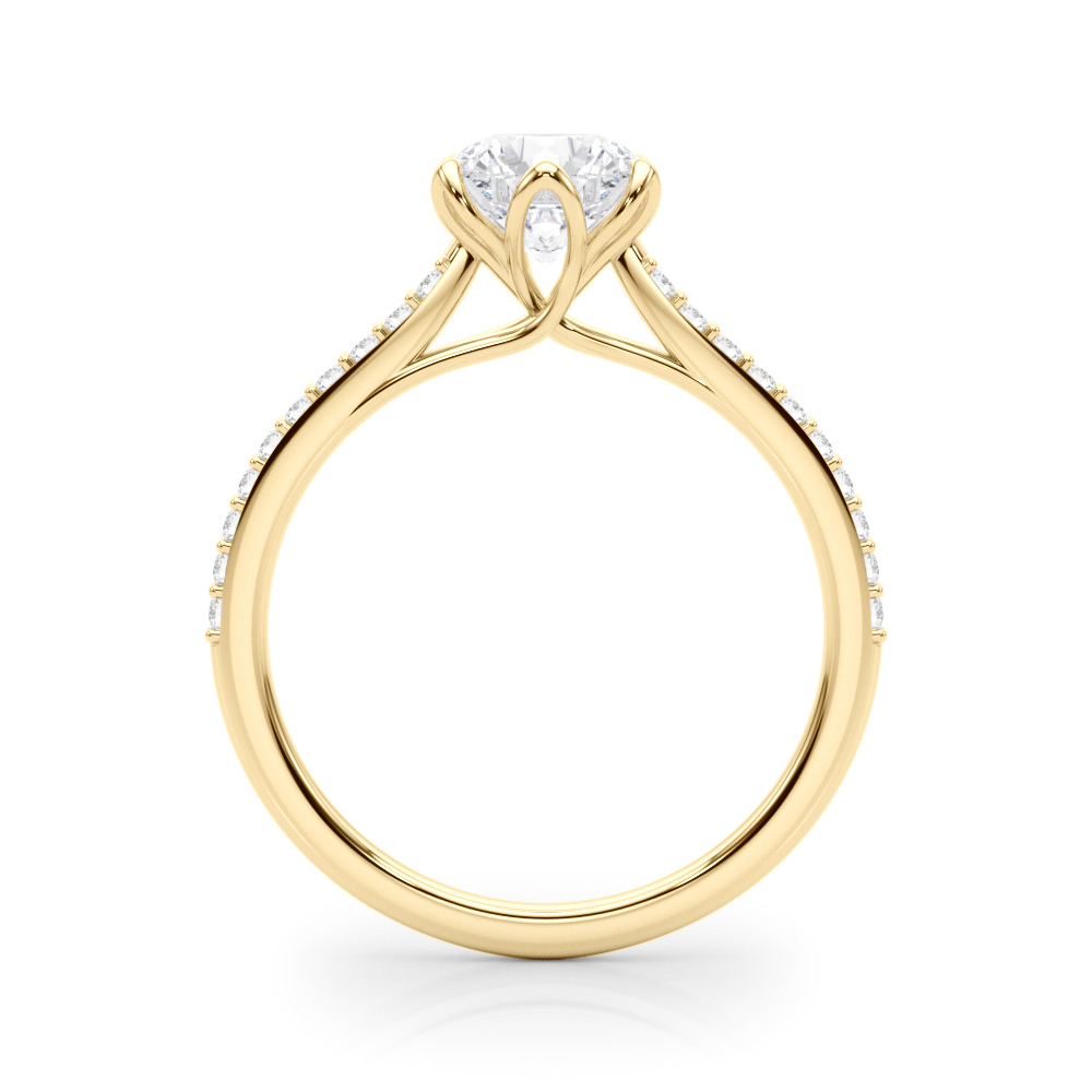 The Ramona Single-Row Engagement Ring, side view