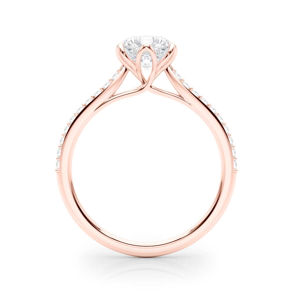 The Ramona Single-Row Engagement Ring, side view