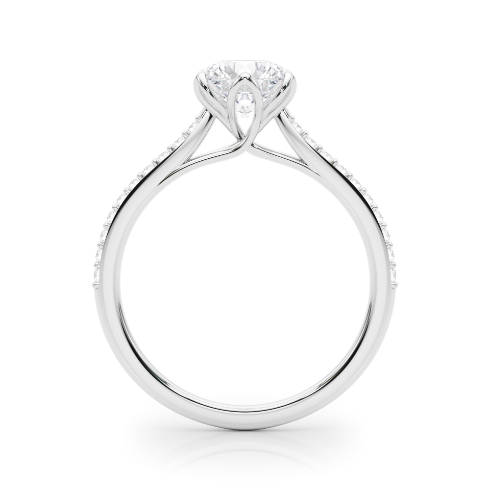 The Ramona Single-Row Engagement Ring, side view