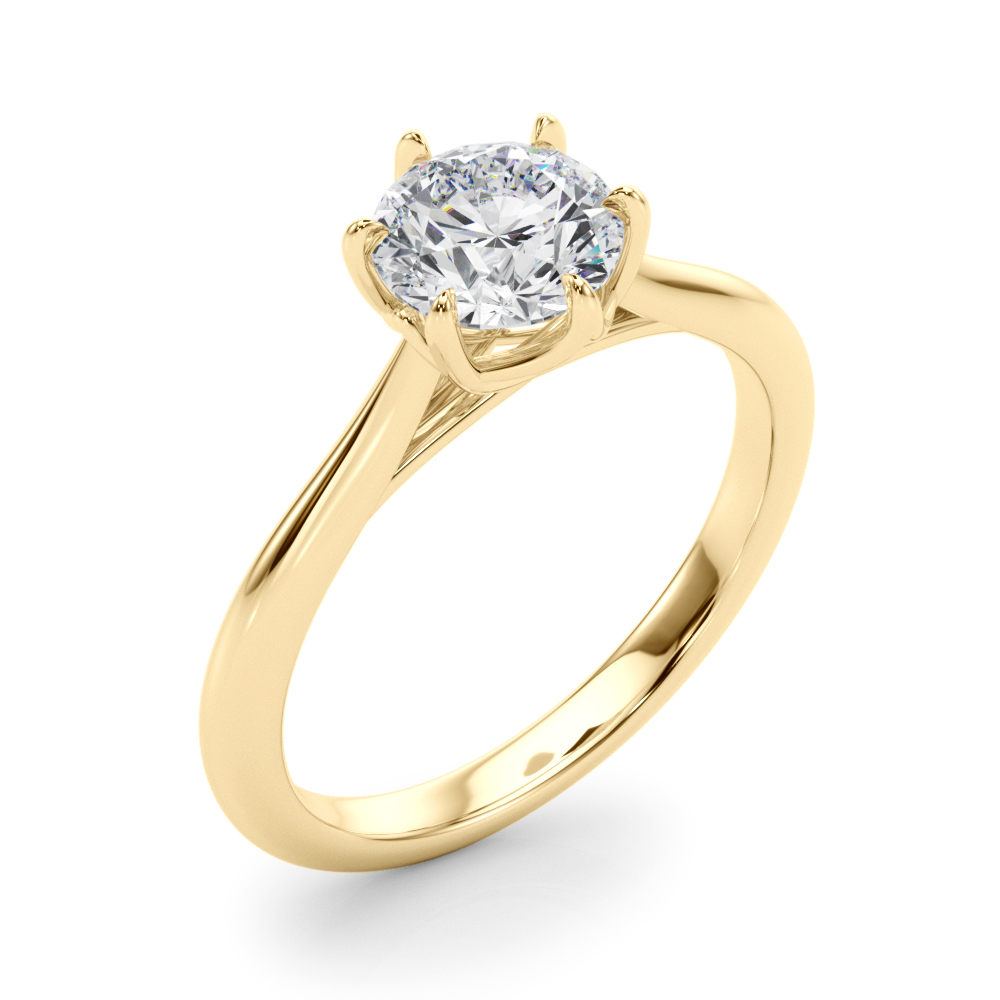 The Heidi Solitaire Engagement Ring, angled view