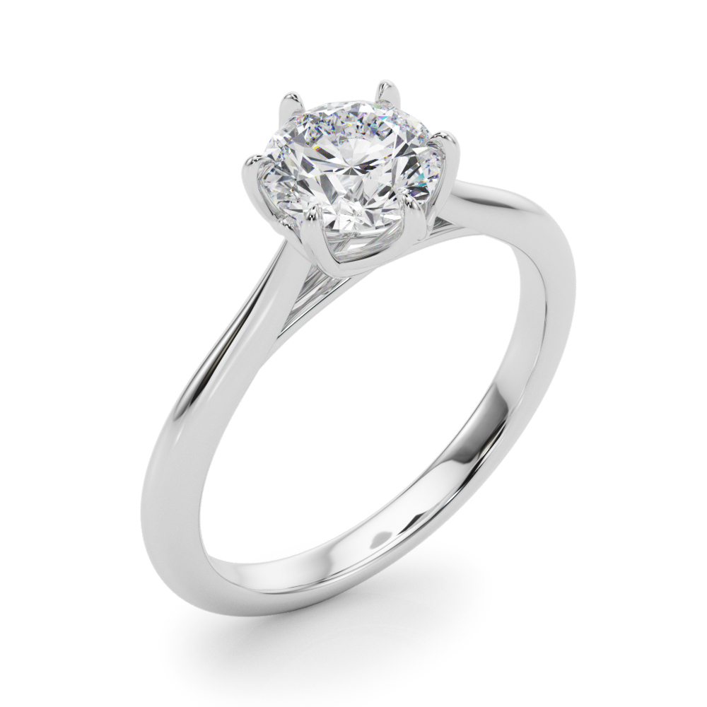 The Heidi Solitaire Engagement Ring, angled view