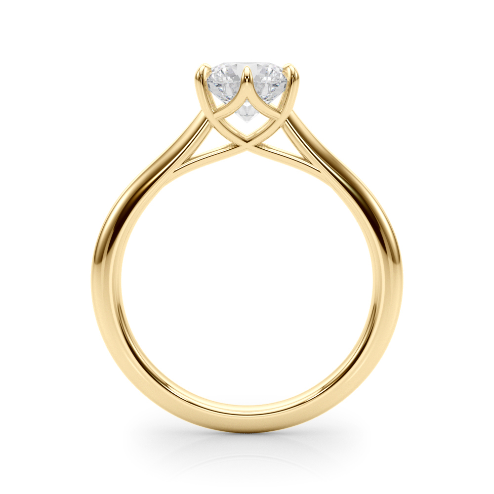 The Heidi Solitaire Engagement Ring, side view