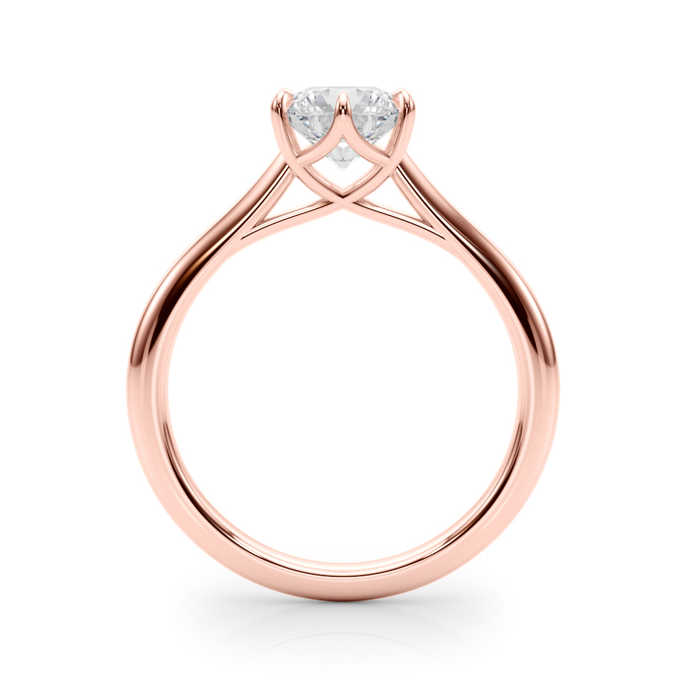 The Heidi Solitaire Engagement Ring, side view