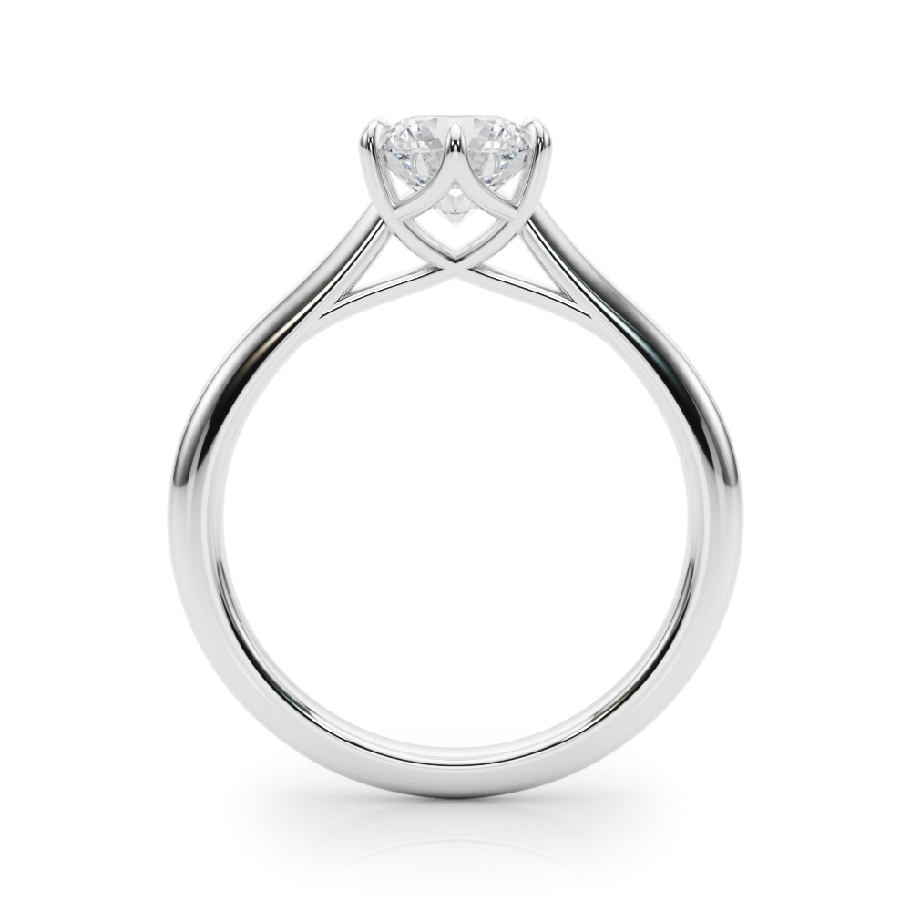 The Heidi Solitaire Engagement Ring, side view