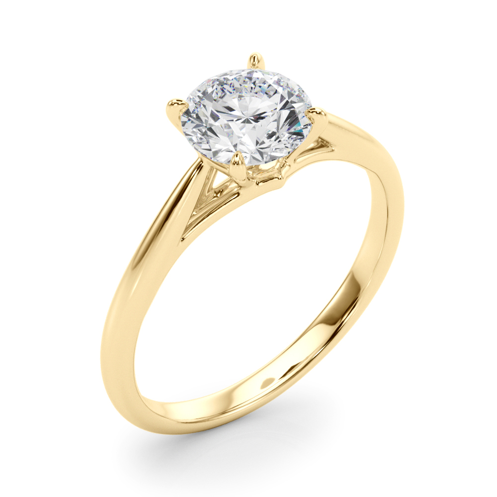 The Savannah Solitaire Engagement Ring, angled view