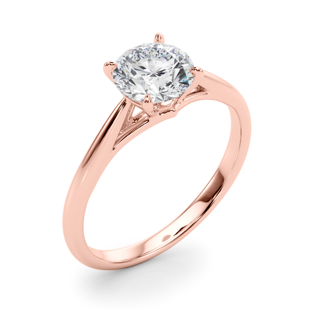 The Savannah Solitaire Engagement Ring, angled view