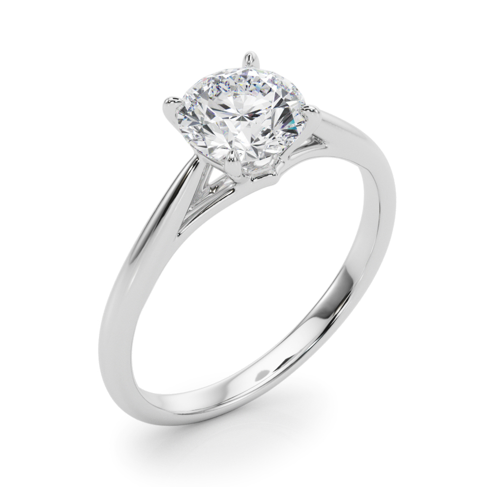 The Savannah Solitaire Engagement Ring, angled view