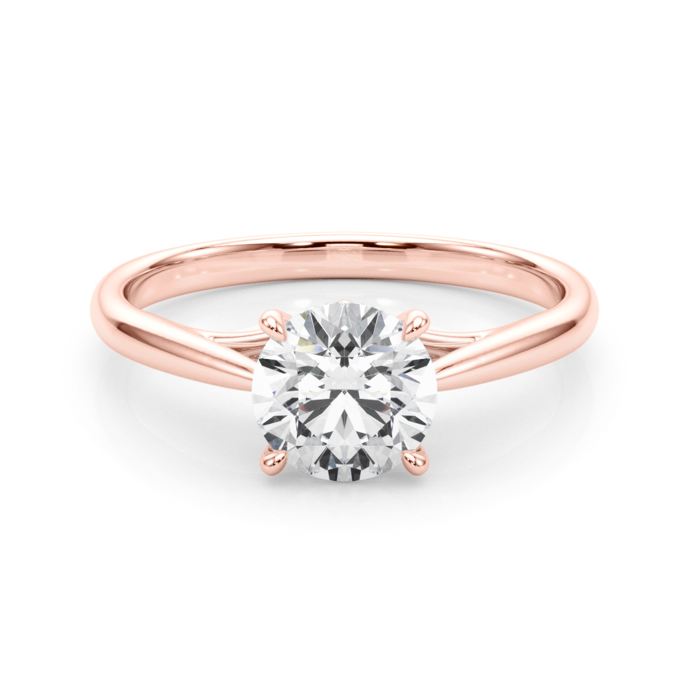 The Savannah Solitaire Engagement Ring, set view