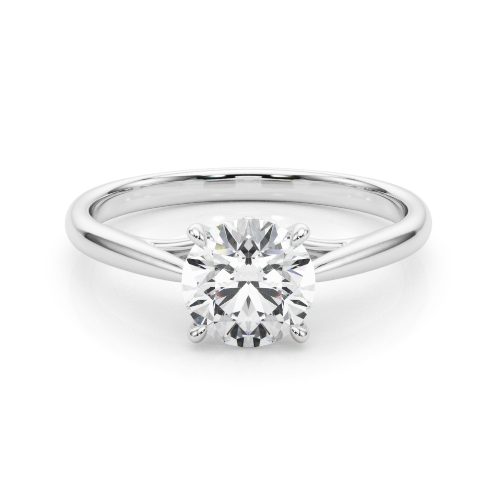 The Savannah Solitaire Engagement Ring, set view