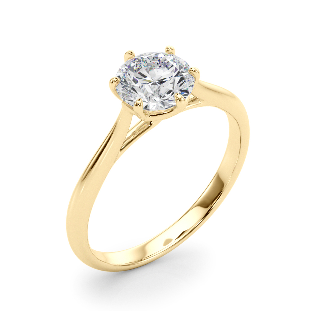The Ramona Solitaire Engagement Ring, angled view