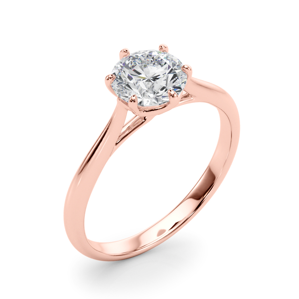 The Ramona Solitaire Engagement Ring, angled view